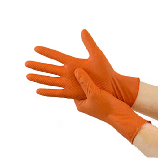 Orange Diamond Grip Gloves - for Superior Grip