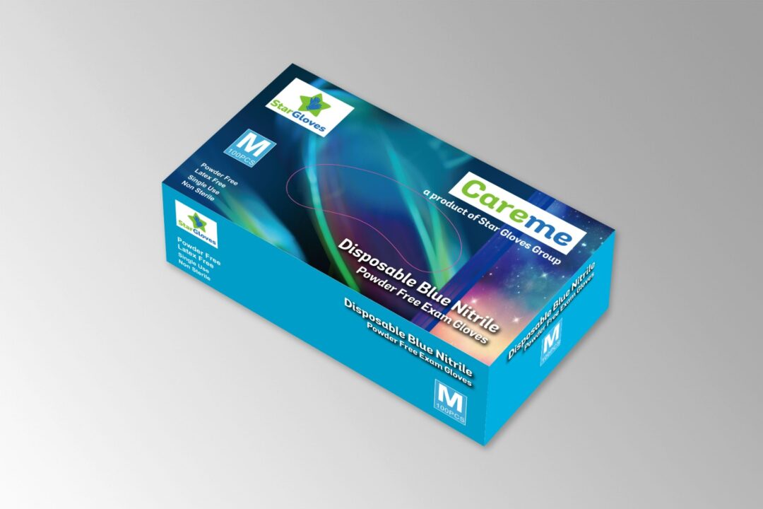 Blue  Nitrile Gloves Powder Free - Image 5